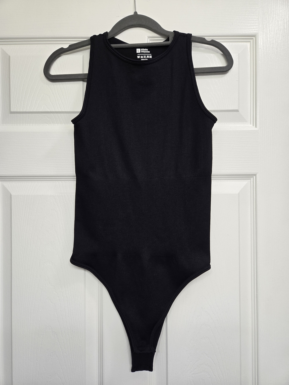 Women’s Black Ribbed Tank Bodysuit - Classic Sleek Style